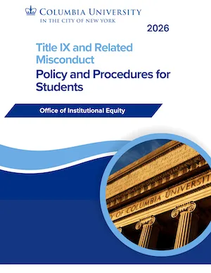 Title IX & Related Misconduct Policy and Procedures for Students Policy Cover